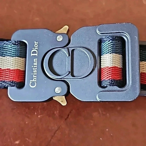 Christian Dior x Alyx Red, White & Blue Belt with Dust Bag - Picture 2 of 9